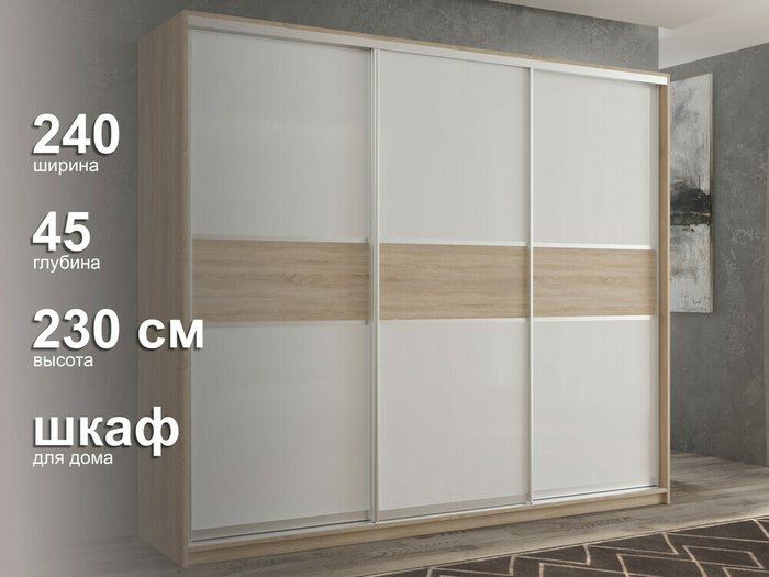 Шкаф-купе Кааппи-11 240 М цвета Дуб сонома - лучшие Шкафы-купе в INMYROOM