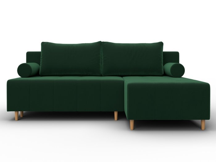 Угловой диван-кровать Лига-102 темно-зеленого цвета  - купить Угловые диваны по цене 48990