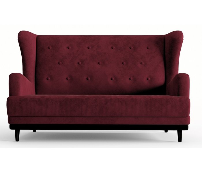 Диван из велюра Лорд бордового цвета - купить Прямые диваны по цене 24590.0