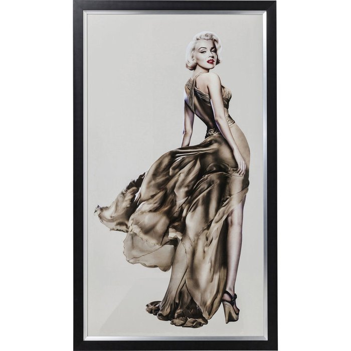 Картина Marilyn 100х172 в раме черного цвета 