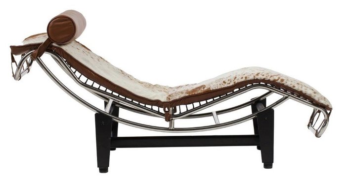 Кушетка Le Corbusier Chaise Lounge Pony Brown-White  - купить Кушетки по цене 88000.0