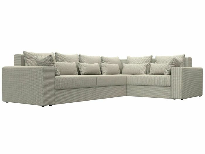 Угловой диван-кровать Майами Long серо-бежевого цвета правый угол - лучшие Угловые диваны в INMYROOM