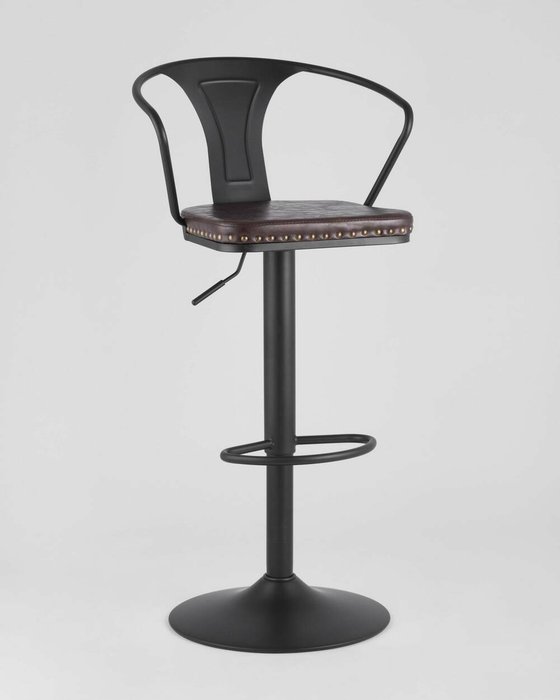 Барный стул Tolix Arms Soft с каркасом из металла черного цвета - купить Барные стулья по цене 7490.0