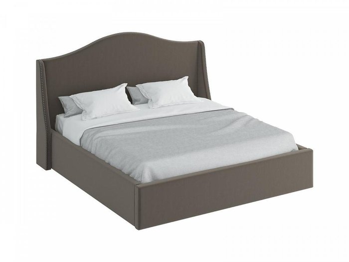 Кровать Soul серо-коричневого цвета с подъемным механизмом 200x200