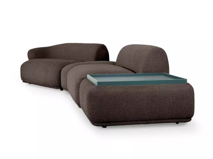 Модульный диван Fabro темно-коричневого цвета - лучшие Прямые диваны в INMYROOM