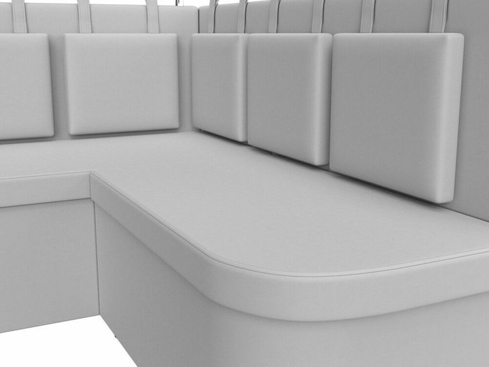 Угловой диван Уют белого цвета (экокожа) левый угол - лучшие Угловые диваны в INMYROOM