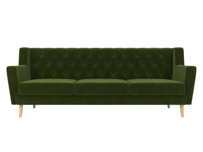 Диван Брайтон Люкс зеленого цвета  - купить Прямые диваны по цене 36999.0