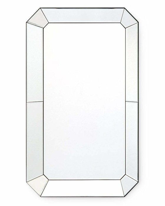 Прямоугольное настенное зеркало Вудроу в стеклянной раме  - купить Настенные зеркала по цене 23465.0
