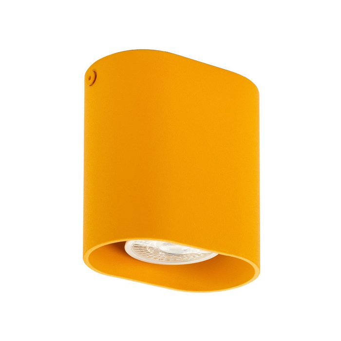 Точечный накладной светильник желтого цвета