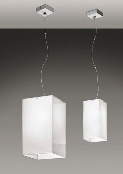 Подвесной светильник Linea Light Glued с плафоном из белого стекла  - купить Подвесные светильники по цене 15900.0