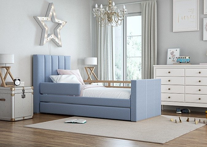 Кровать Cosy спальное место 90х200 голубого цвета - лучшие Одноярусные кроватки в INMYROOM
