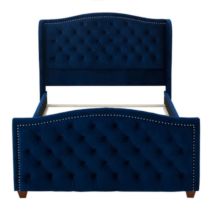 Кровать Marcella темно-синего цвета 160х200 