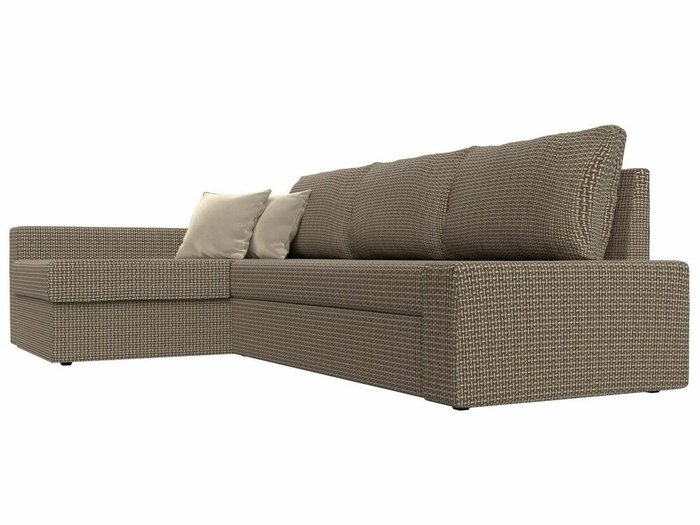 Угловой диван-кровать Версаль бежево-коричневого цвета левый угол - лучшие Угловые диваны в INMYROOM