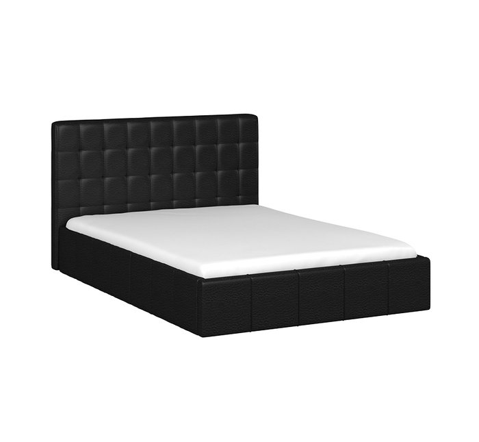 Кровать Инуа 140х200 черного цвета с подъемным механизмом  - купить Кровати для спальни по цене 29236.0