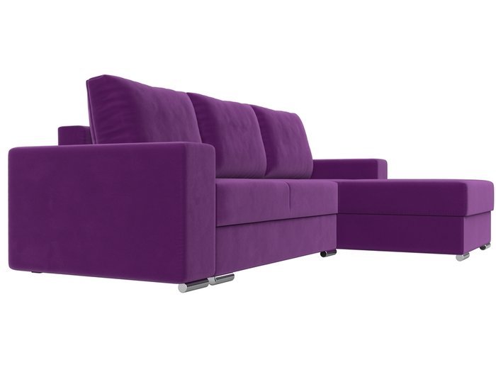Угловой диван-кровать Дрезден фиолетового цвета правый угол - лучшие Угловые диваны в INMYROOM