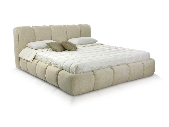 Кровать с ортопедической решеткой Nido 160х190 светло-бежевого цвета  - купить Кровати для спальни по цене 149000.0