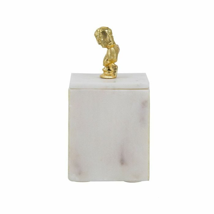 Шкатулка из белого мрамора со съемной крышкой - купить Шкатулки по цене 6230.0