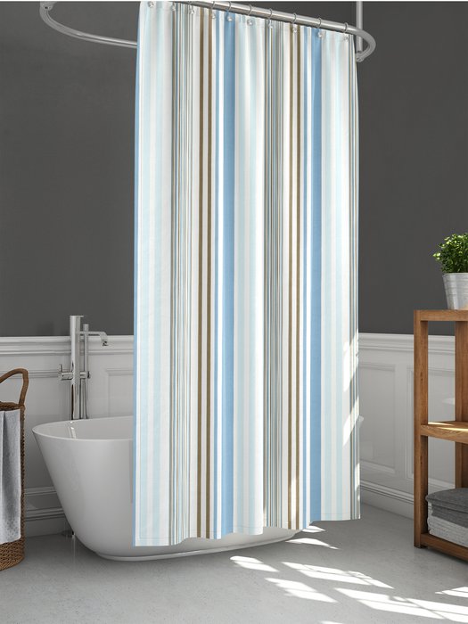 Штора для ванной комнаты Joy rise 180х180 бело-голубого цвета