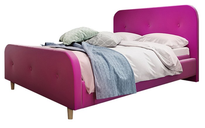 Кровать с подъемным механизмом Ran 140х200 розового цвета