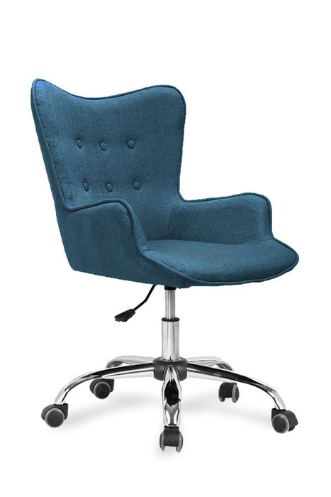Кресло поворотное Bella синего цвета