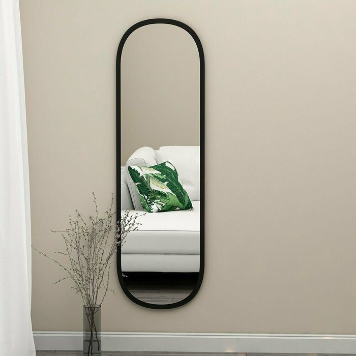 Настенное зеркало Decor 40х120 черного цвета - купить Настенные зеркала по цене 26867.0