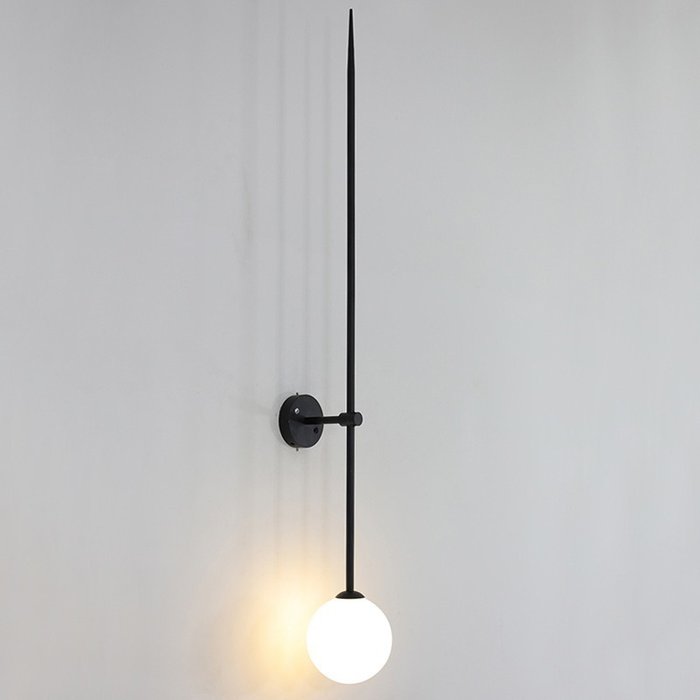 Настенный светильник Lines Ball S черного цвета - купить Бра и настенные светильники по цене 18220.0