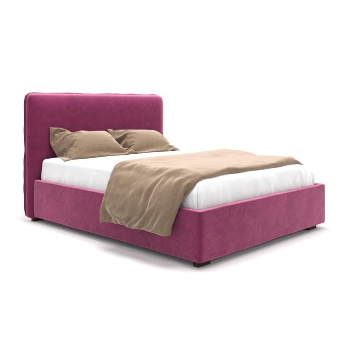 Кровать Brooklyn  с подъемным механизмом розовая 140х200