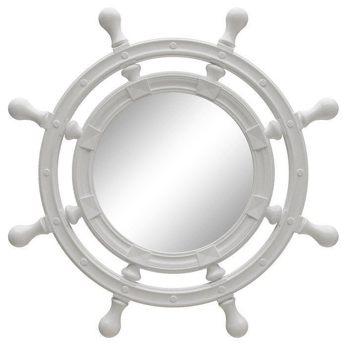 Настенное зеркало Бернт Белый глянец