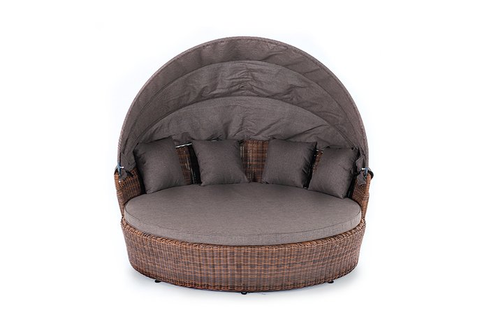 Кровать круглая Стильяно серо-коричневого цвета - купить Шезлонги по цене 145000.0