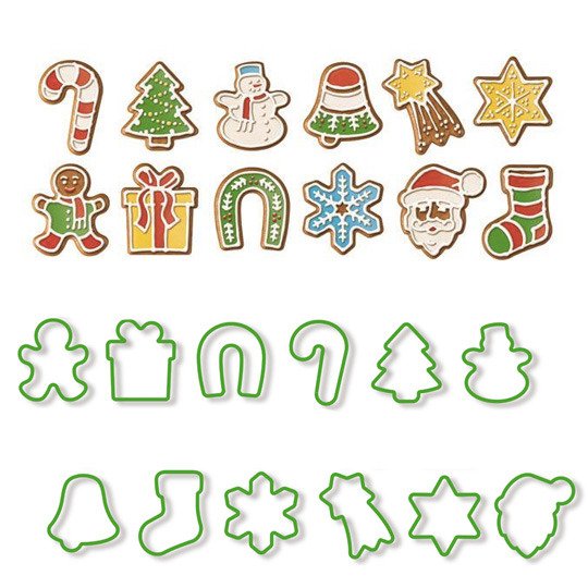 Формы для выпечки 'Happy Christmas', набор 12 шт. Формы для выпечки 'Happy Christmas', набор 12 шт.