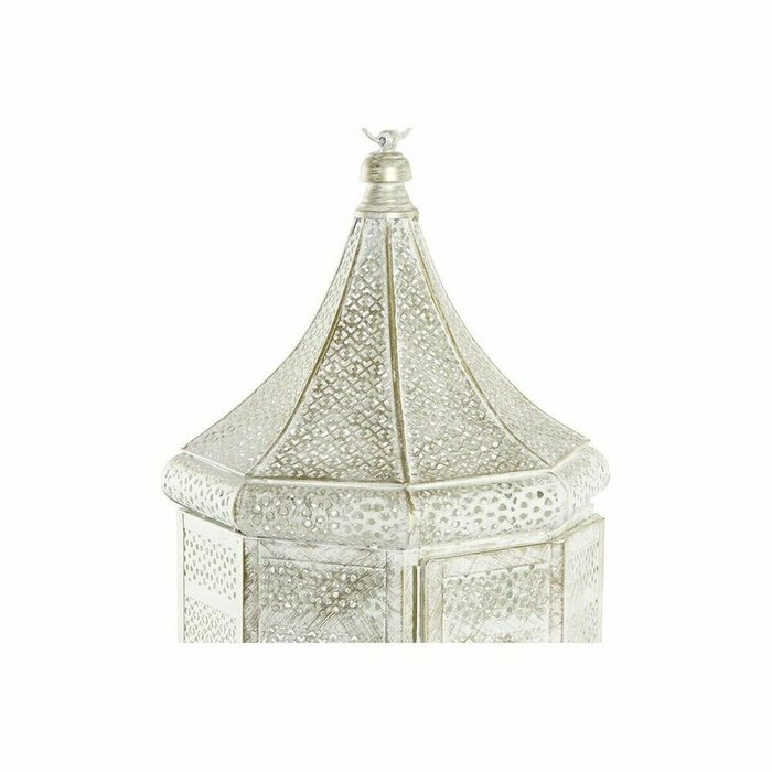 Фонарь DKD Home Decor 2 штук Белый Позолоченный Металл Стеклянный Араб Отделка состаренная 30 x 30 x 71 cm (2 штук) - купить Подсвечники по цене 15675.0