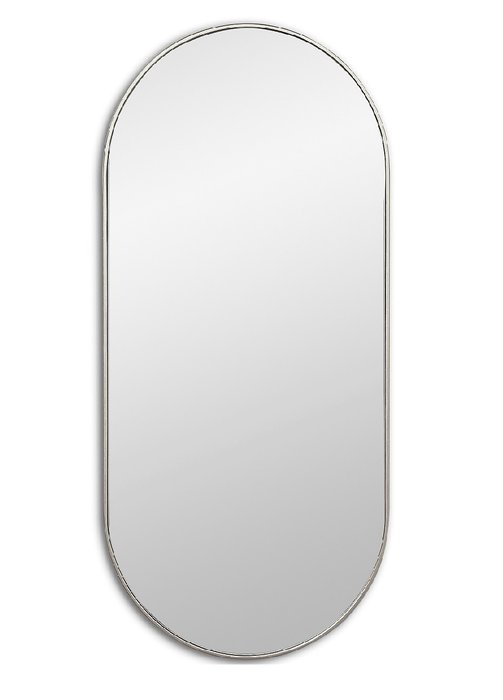 Настенное зеркало Kapsel S в раме серебряного цвета