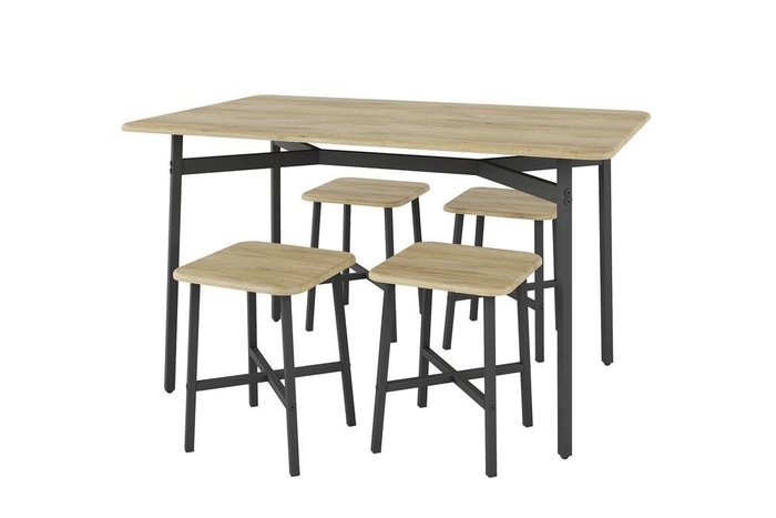Стол обеденный Кросс цвета дуб сонома - лучшие Обеденные столы в INMYROOM