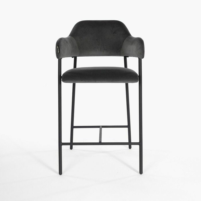Стул полубарный Ливорно темно-серого цвета - купить Барные стулья по цене 15900.0