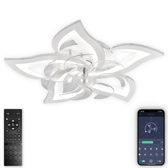 Люстра-вентилятор Ledfan LED LAMPS 81487 (акрил, цвет белый)