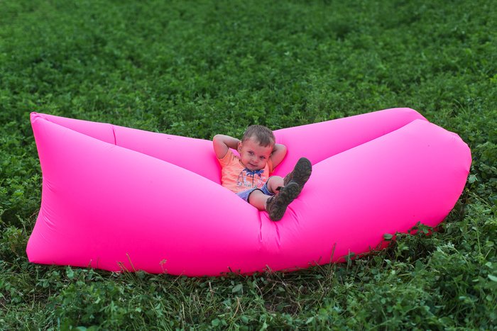 Надувной лежак Air Puf розового цвета  - лучшие Бескаркасная мебель в INMYROOM