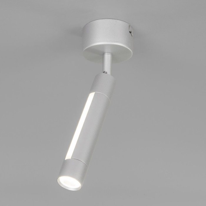 Настенно-потолочный светодиодный светильник Strong серебряного цвета