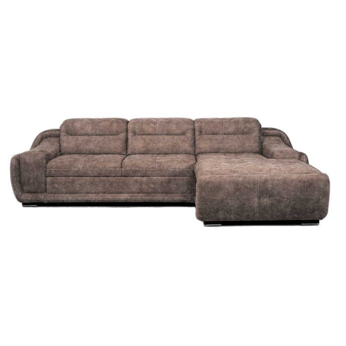 Угловой диван-кровать Пекин коричневого цвета