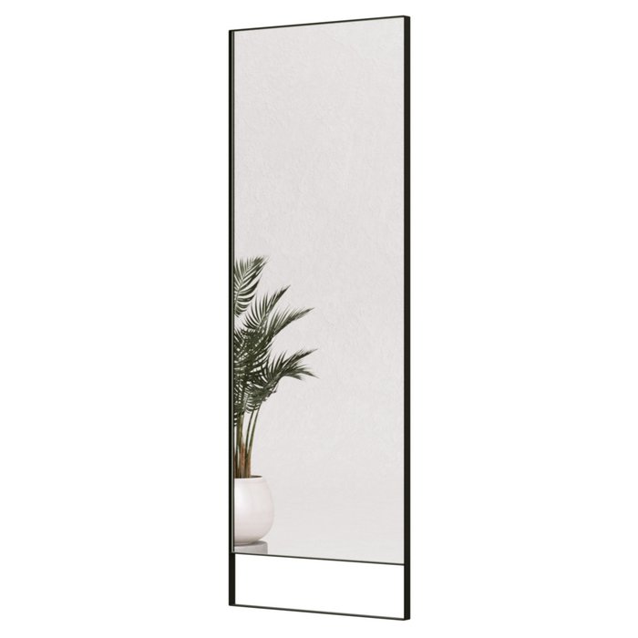 Дизайнерское напольное зеркало Halfeo Slim Leg XL в тонкой раме черного цвета - купить Напольные зеркала по цене 27900.0