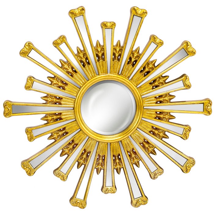 Настенное зеркало Оскар в раме цвета состаренного золота