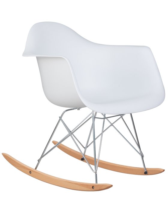 Кресло-качалка Rock белого цвета - купить Интерьерные кресла по цене 6050.0