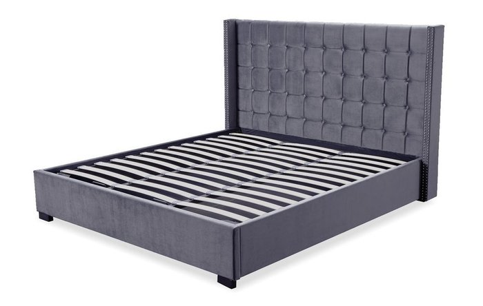 Кровать Vivien 160x200 серого цвета - лучшие Кровати для спальни в INMYROOM Кровать Vivien 160x200 серого цвета - лучшие Кровати для спальни в INMYROOM