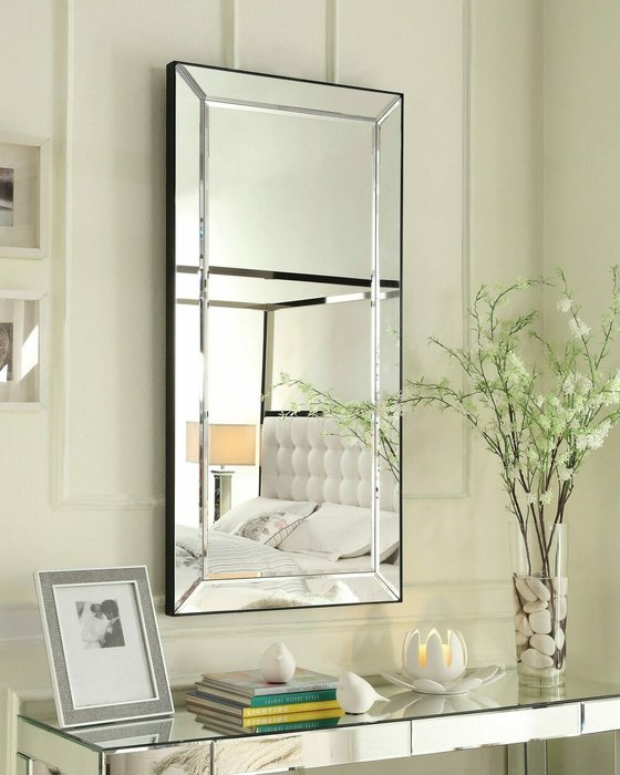 Настенное зеркало Флоренс в стеклянной раме  - купить Настенные зеркала по цене 33742.0