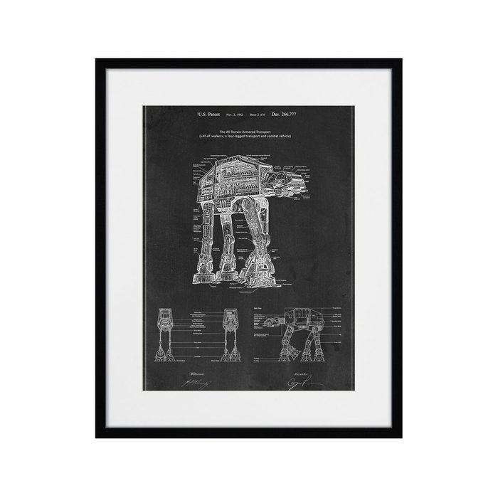 Репродукция картины Звездные войны Шагающий слон 2017 г. - купить Картины по цене 3995.0