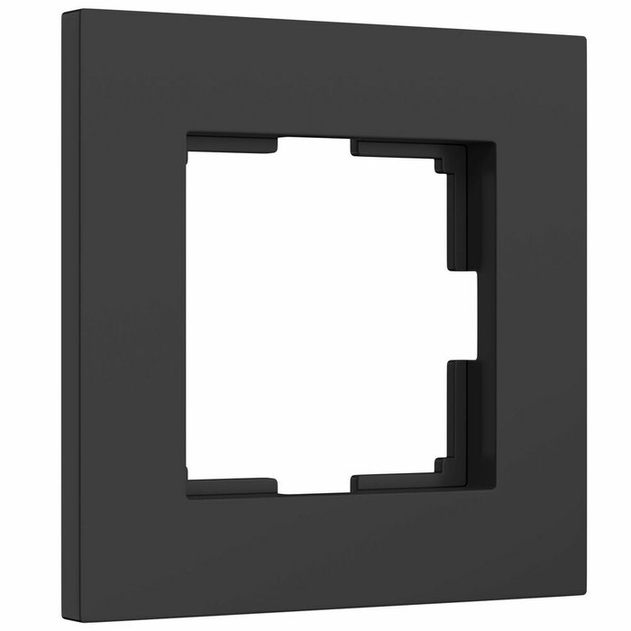 Рамка из пластика на 1 пост Slab черный матовый W0012908 Рамка из пластика на 1 пост Slab черный матовый W0012908