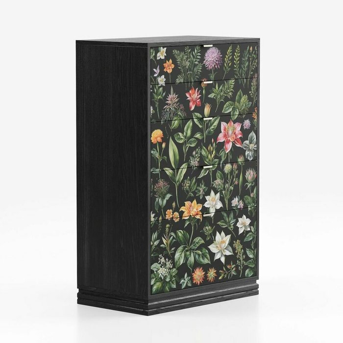 Высокий комод Inspire Timeless TLD024 черного цвета с принтом Высокий комод Inspire Timeless TLD024 черного цвета с принтом