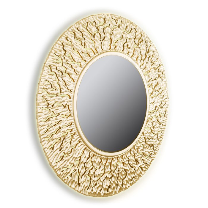 Настенное зеркало CORAL round gold - купить Настенные зеркала по цене 26000.0