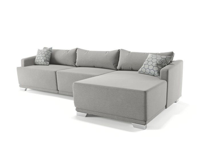Угловой диван-кровать Берн серого цвета - купить Угловые диваны по цене 101650.0