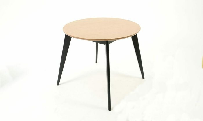 Стол обеденный Сканди D90 черно-бежевого цвета - купить Обеденные столы по цене 18900.0