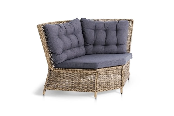 Плетеный круглый диванный модуль Бергамо - купить Садовые диваны по цене 49676.0